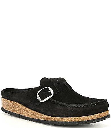 Birkenstock Womens Buckley Suede Buckle Clogs Product Image