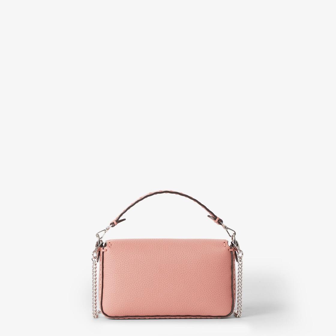 Baguette MiniPowder pink Selleria bag with 309 hand-sewn topstitches Product Image