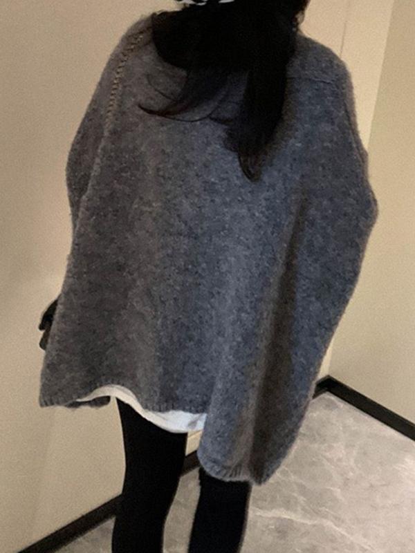 Solid Loose Knit Cardigan Product Image