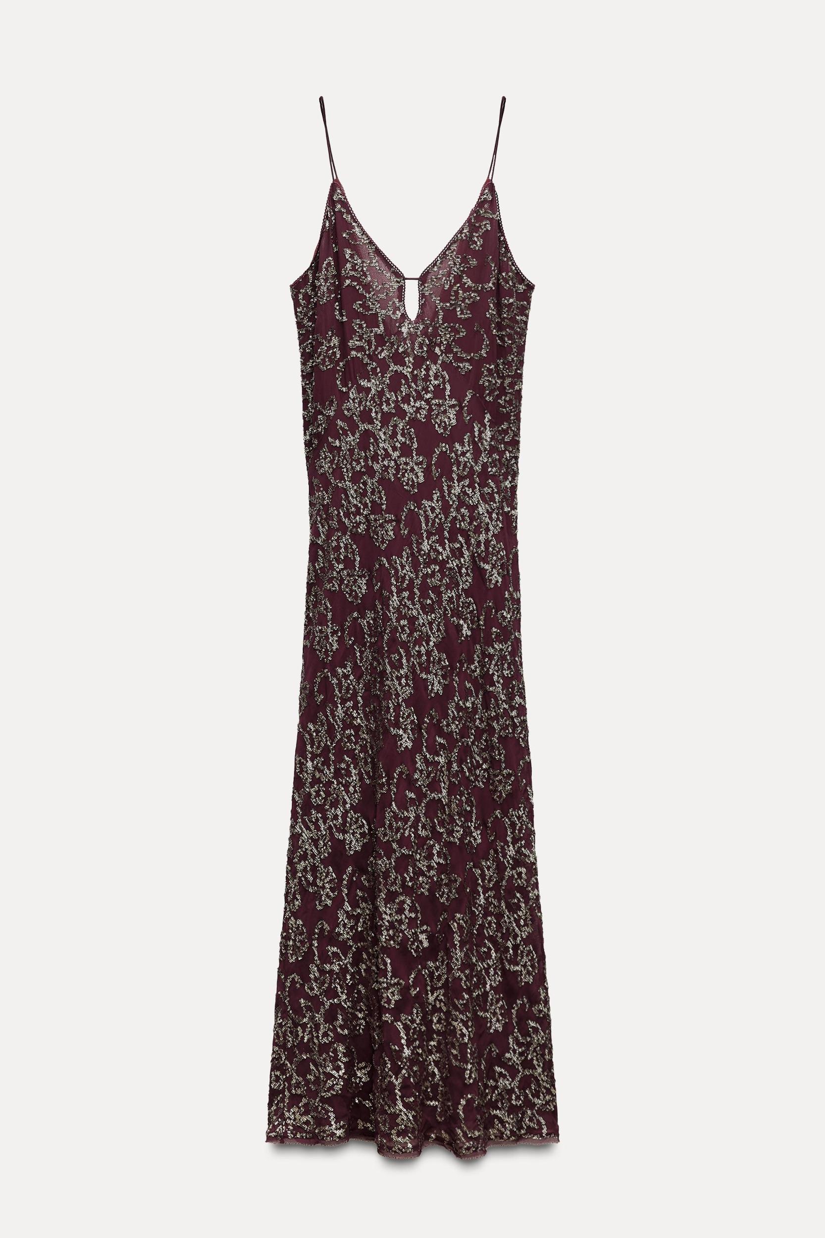 SEQUIN SLIP DRESS ZW COLLECTION Product Image