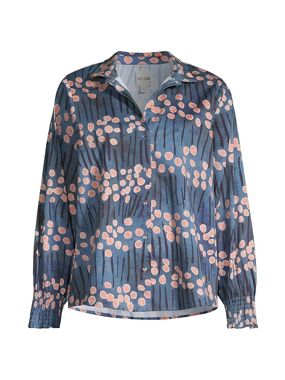 NIC+ZOE Petite Firefly Glow Top Multi) Women's Clothing Product Image