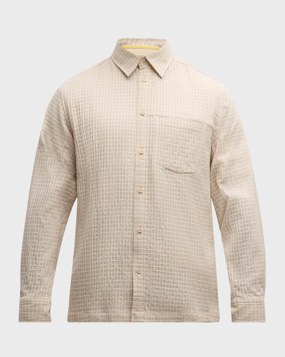 Mens Micro-Dobby Check Sport Shirt Product Image