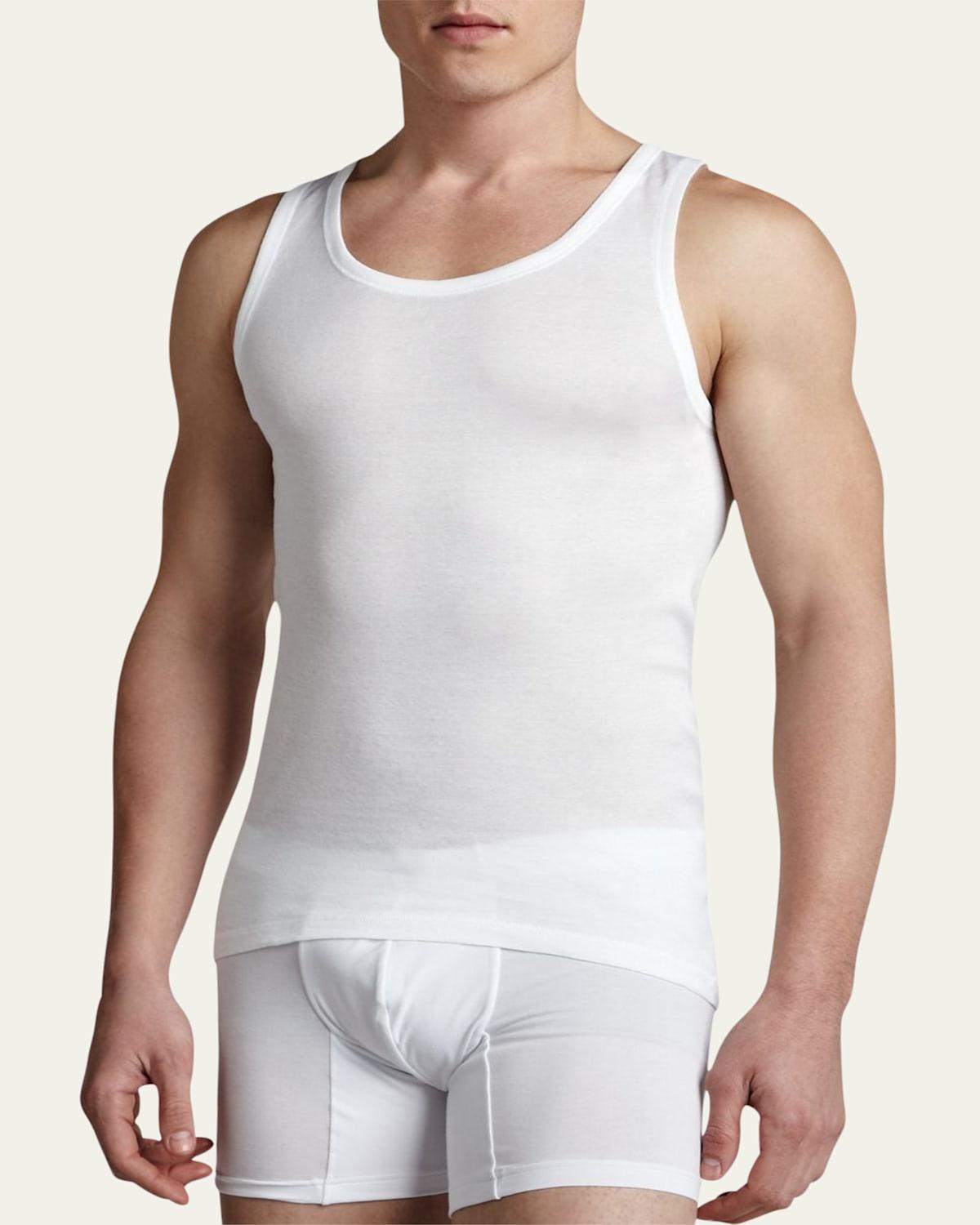 Cotton Pure Tank Top, White Product Image