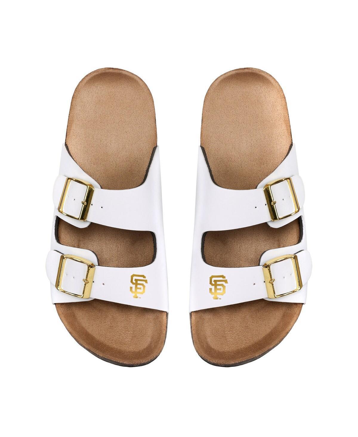Women's FOCO Los Angeles Lakers Double-Buckle Sandals, Size: 11-12, White Product Image