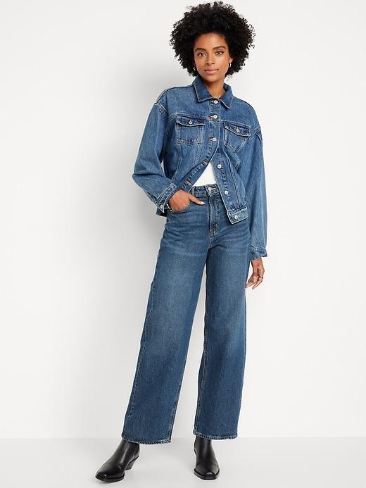 Extra High-Waisted Wide-Leg Jeans Product Image