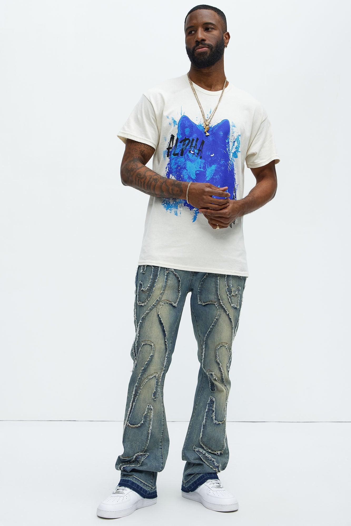 Alpha Wolf Short Sleeve Tee - Natural Product Image