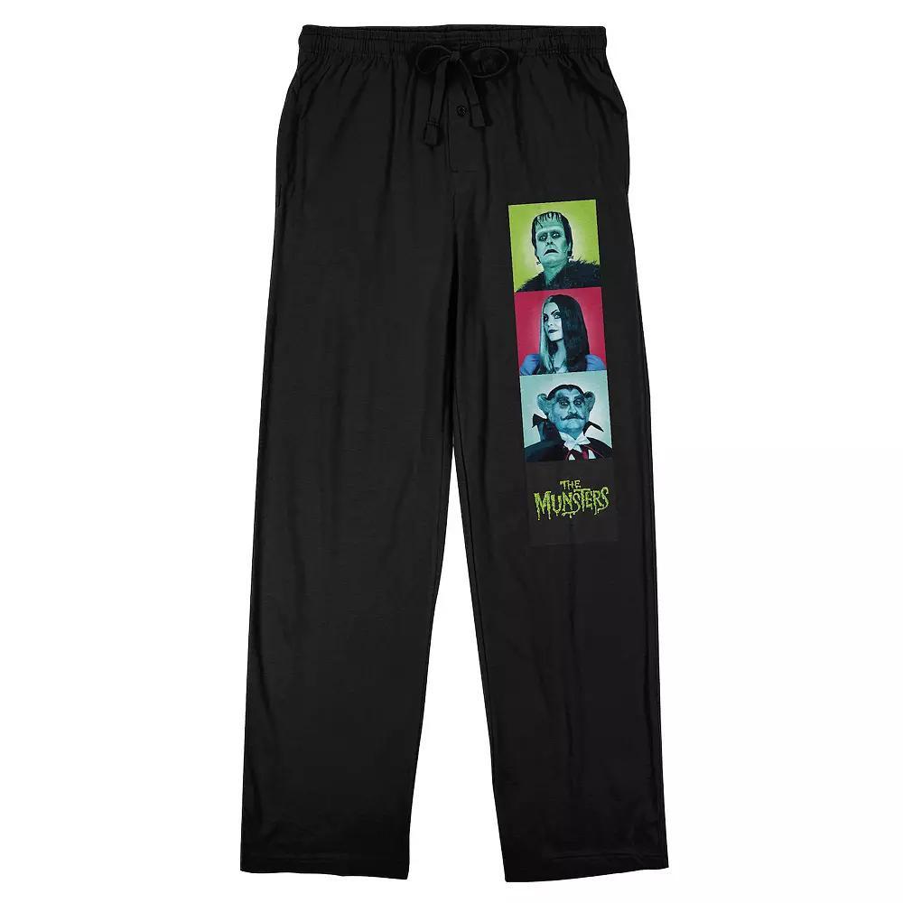 Men's The Munster's Family Sleep Pants, Size: XXL, Black Product Image