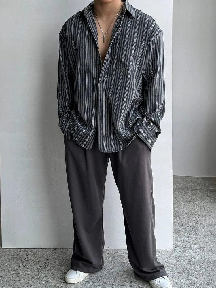 RT No. 13061 STRIPED BUTTON-UP SHIRT Product Image