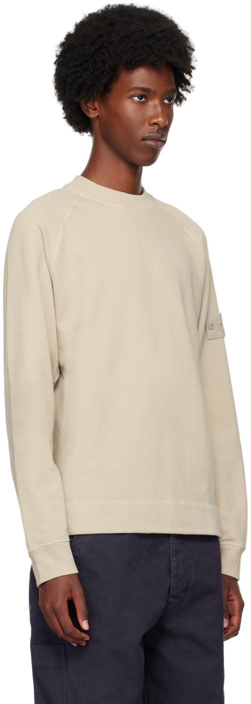 STONE ISLAND Beige Logo Patch Sweatshirt In V0090 Beige Product Image