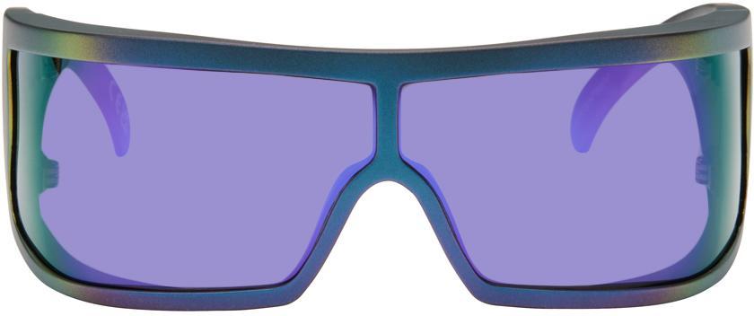 RETROSUPERFUTURE Green & Purple Bones Sunglasses In Peridot Product Image