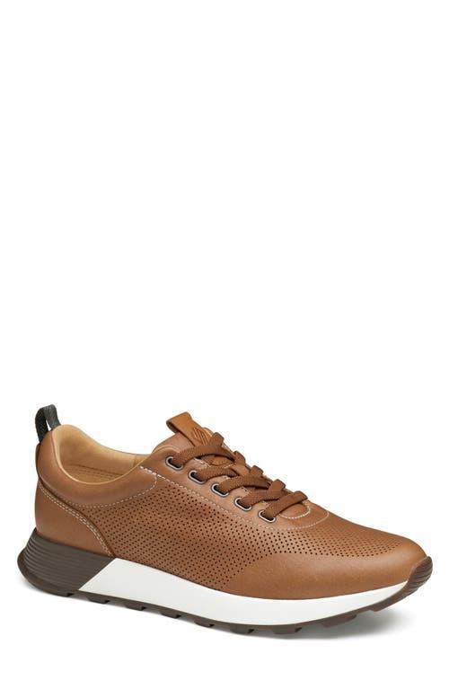 Johnston  Murphy Mens Kinnon Perforated Leather Sneakers Product Image