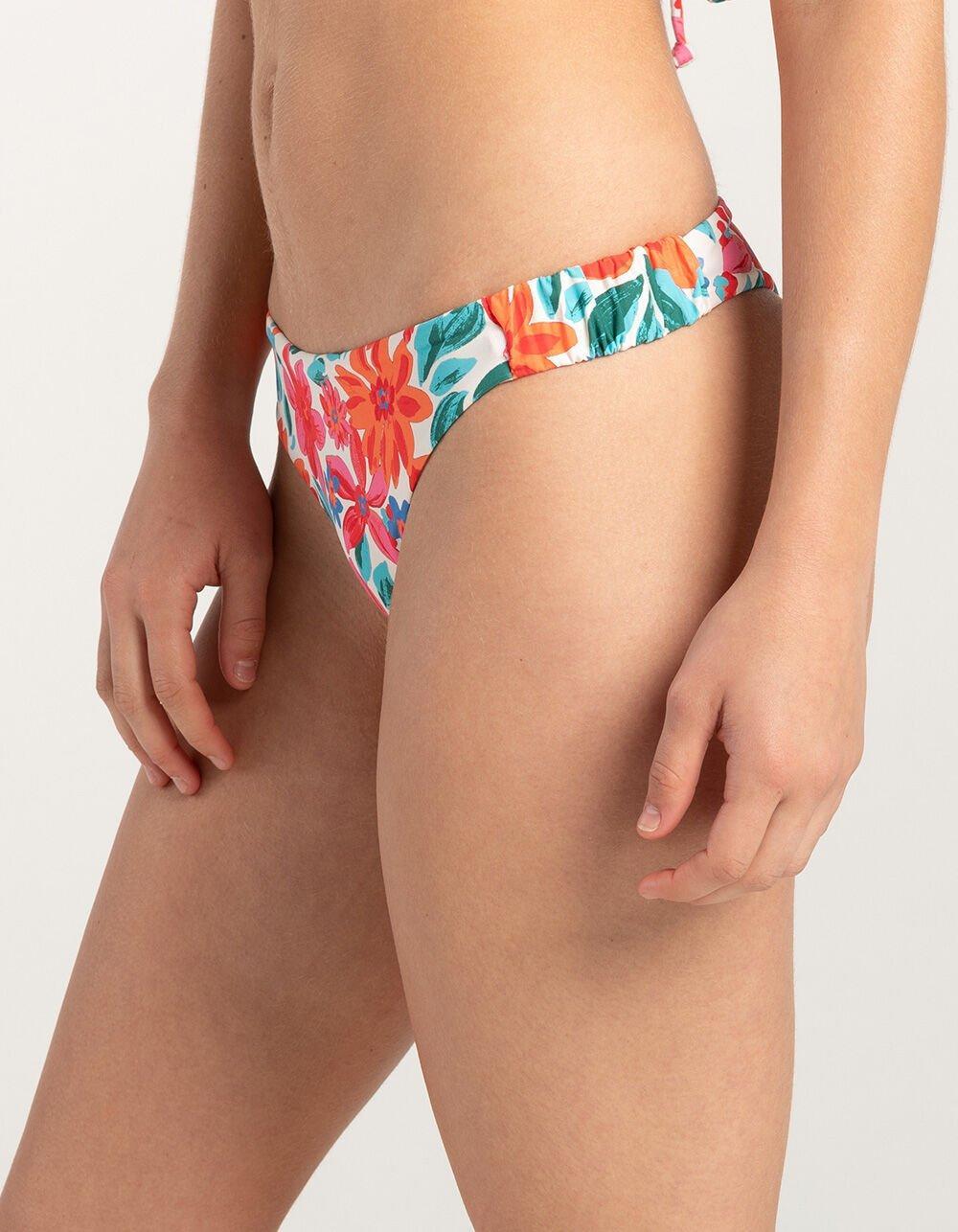 ROXY Playa Paradise Skimpy Bikini Bottoms - WHITE COMBO Product Image
