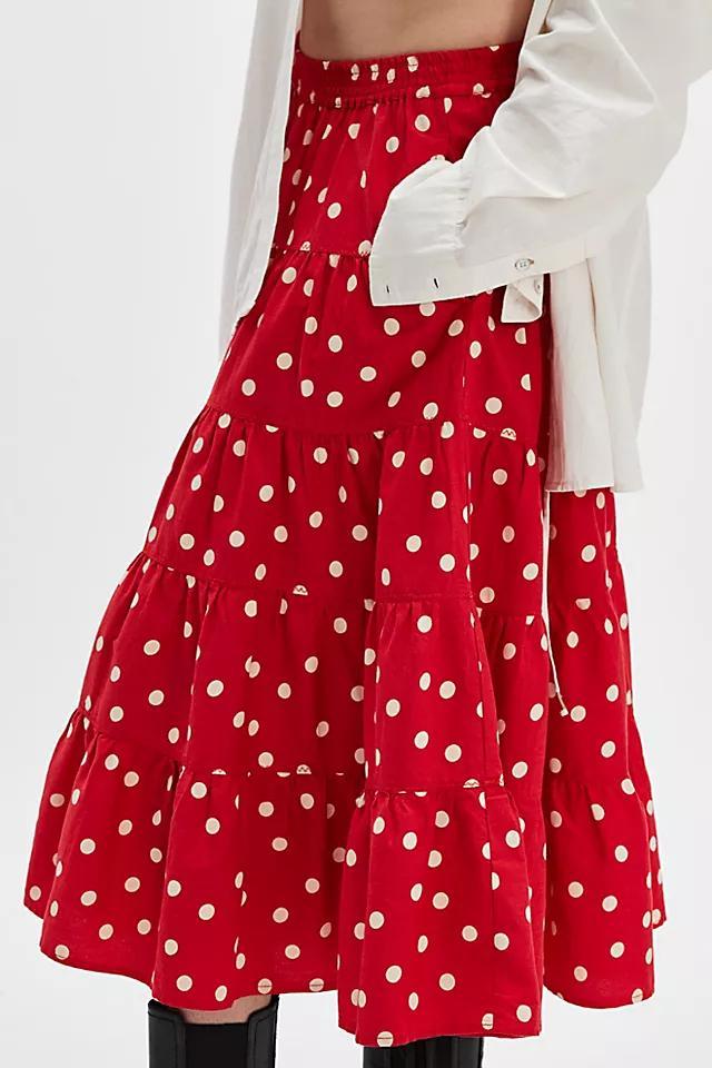 In Full Swing Printed Midi Skirt Product Image