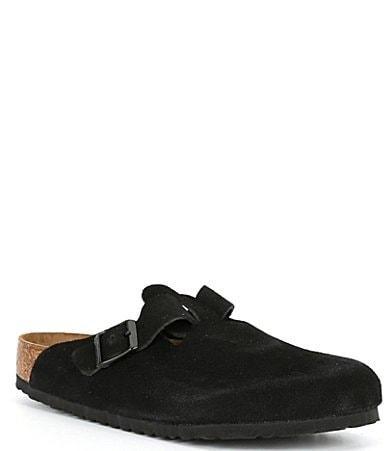 Birkenstock Mens Boston Suede Slide-On Soft Footbed Clogs Product Image