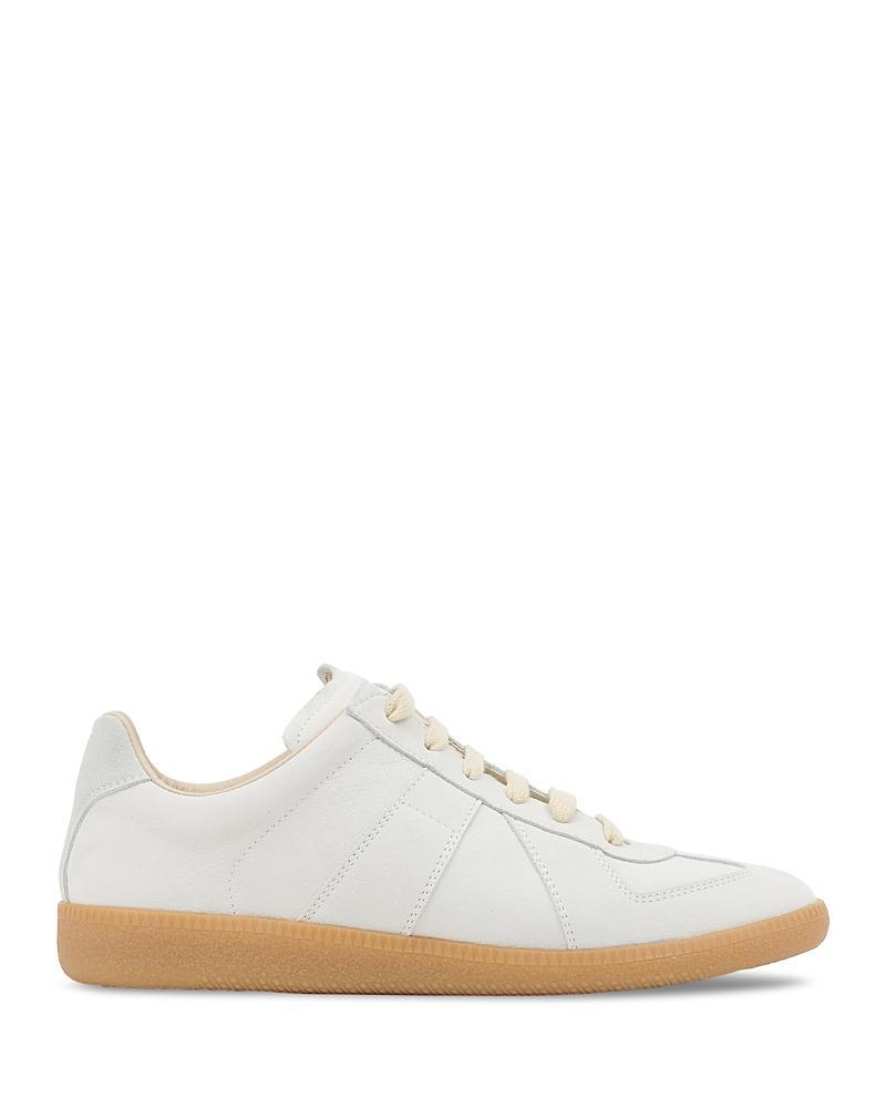 Men's Replica Leather Suede Low-Top Sneakers Product Image