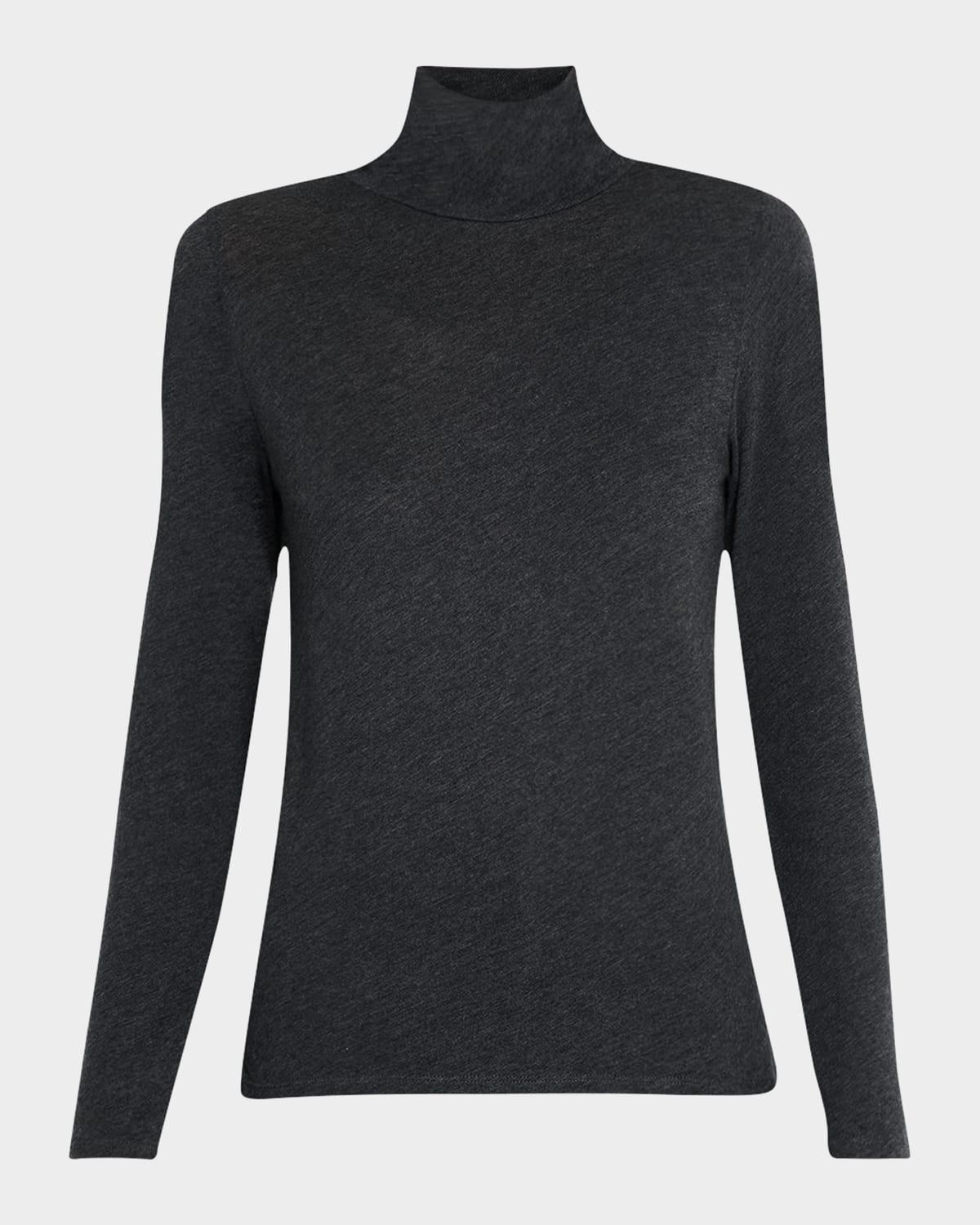 Turtleneck Sheer Knit Top Product Image