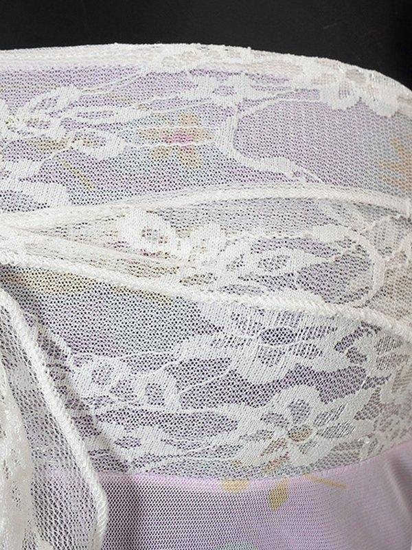 Floral Mesh Lace Bandeau Top Product Image