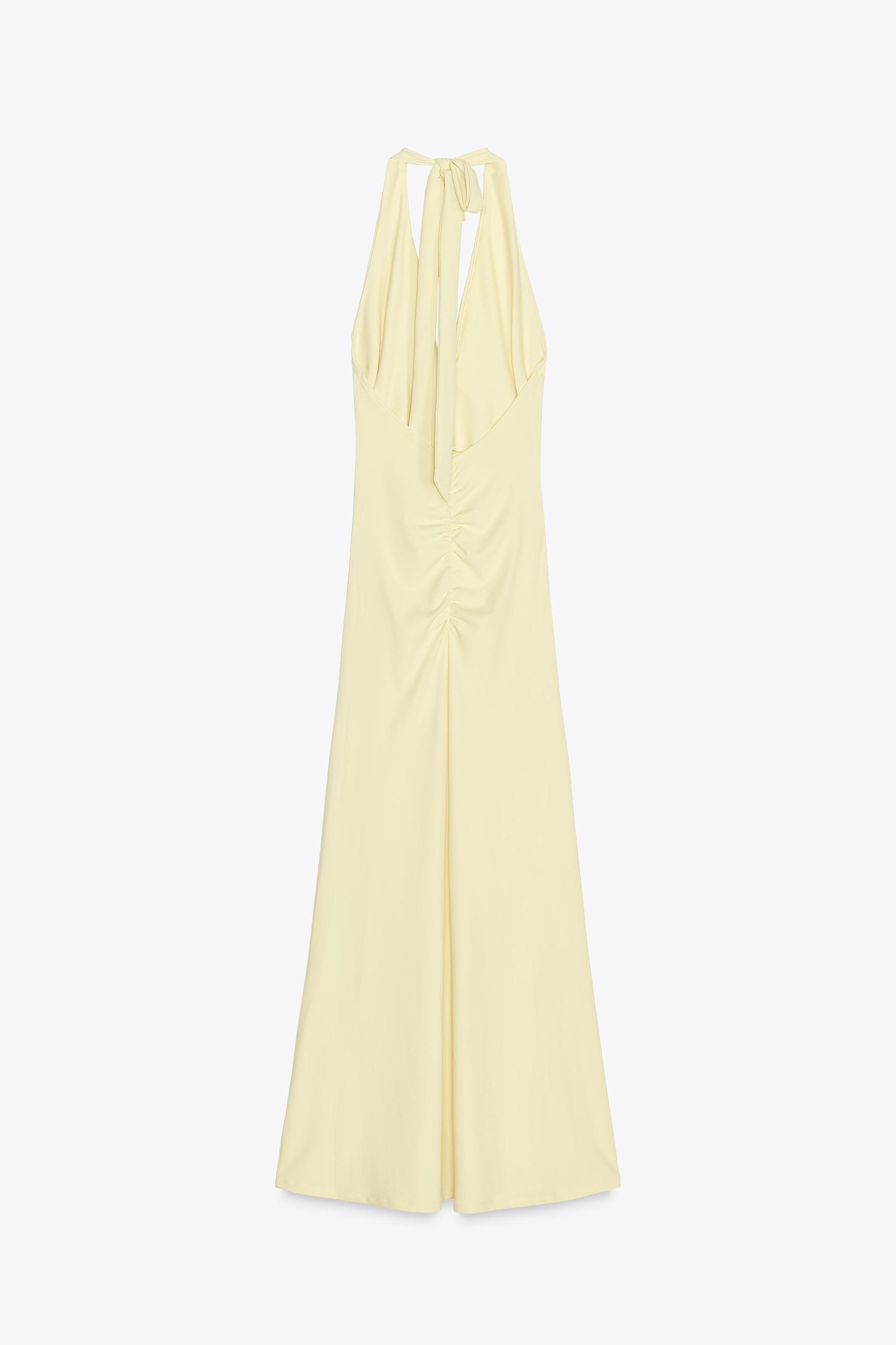 HALTER POLYAMIDE MAXI DRESS Product Image