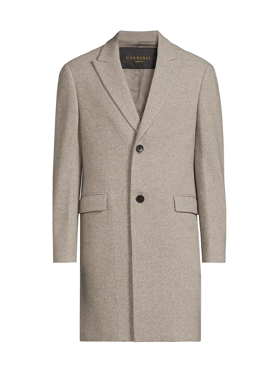 Mens Sutton Herringbone Wool Coat Product Image