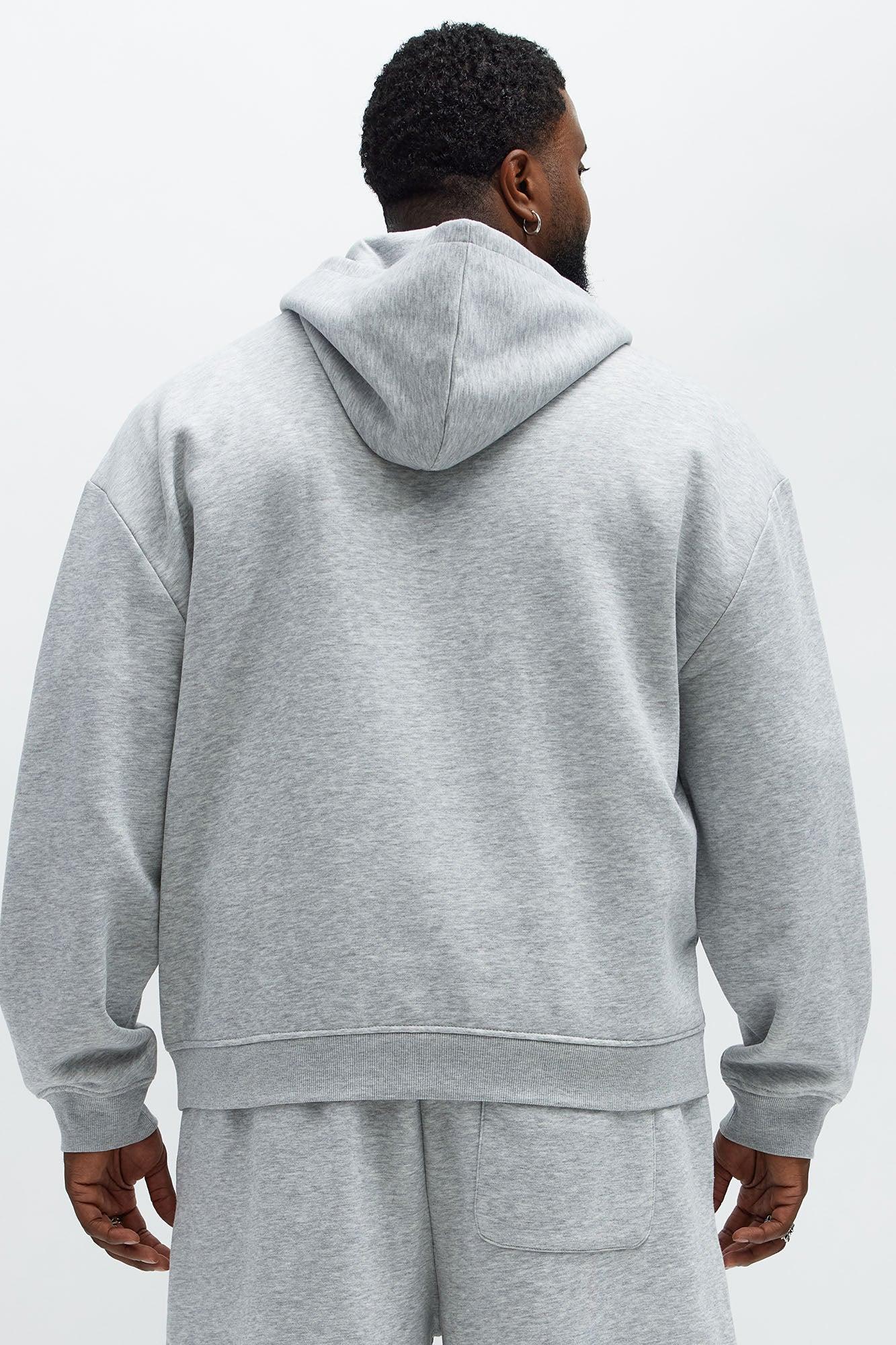 Tyson Quarter Zip Hoodie - Heather Grey Product Image