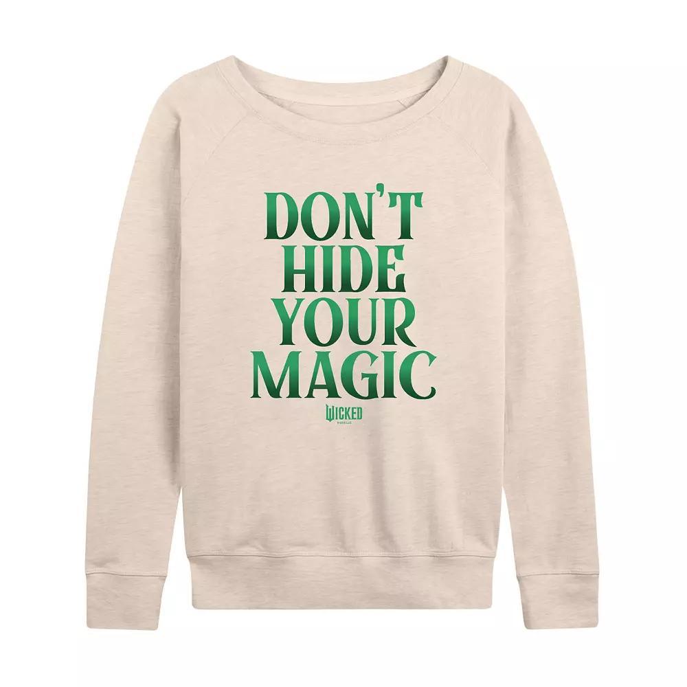 Women's Wicked Don't Hide Your Magic French Terry Long Sleeve Tee, Size: XL, Brown Product Image