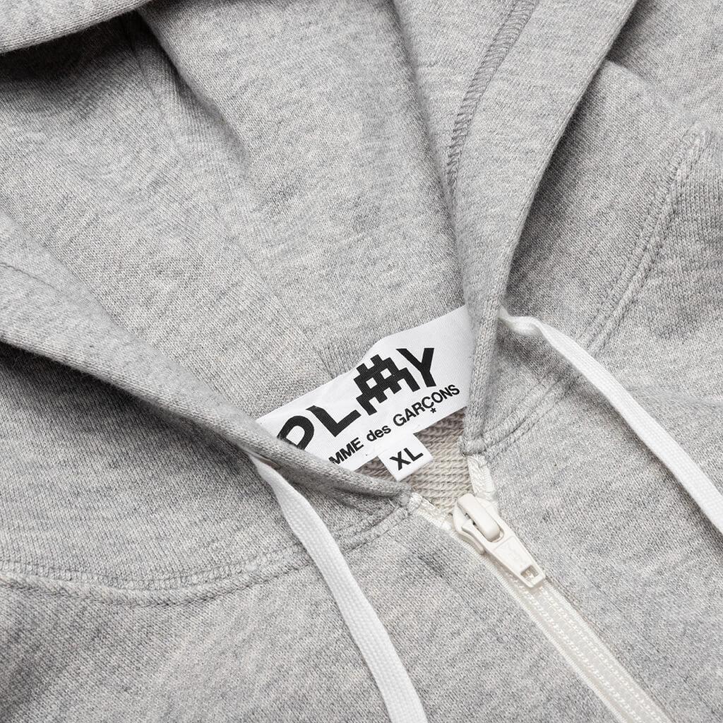 Comme des Garcons PLAY x the Artist Invader Hooded Sweatshirt - Top Grey Male Product Image
