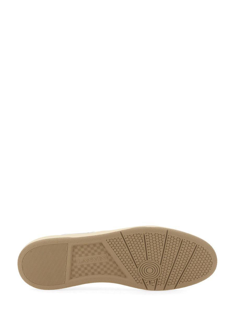 LANVIN Mesh And Leather Clay Sneakers With In White Product Image