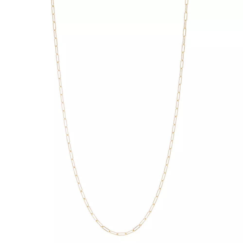 Jordan Blue 14k Gold Filled 3.1 mm Paper Clip Chain Necklace, Women's, Size: 20" Product Image