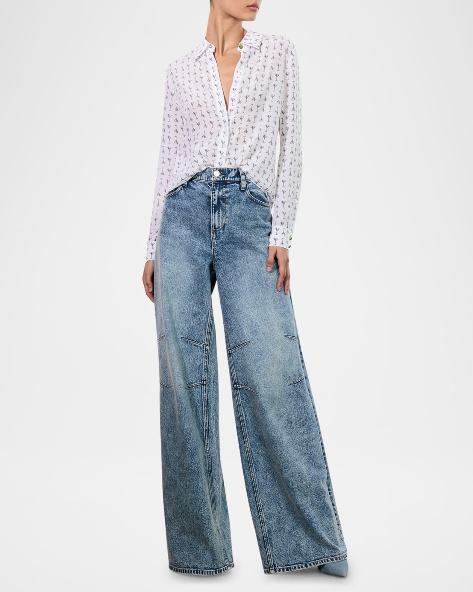Martini Chic Willa Silk Placket Top Product Image