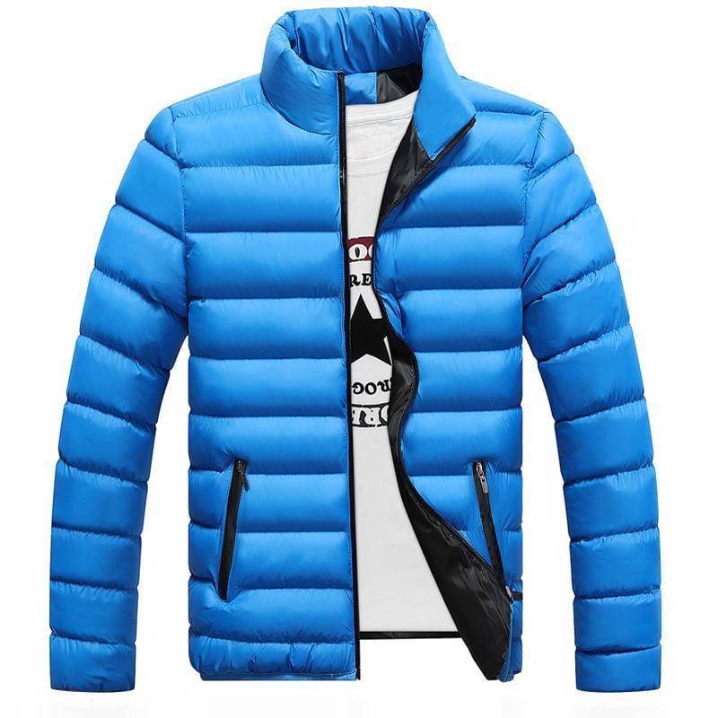 Mock Neck Zip-Up Puffer Jacket Product Image
