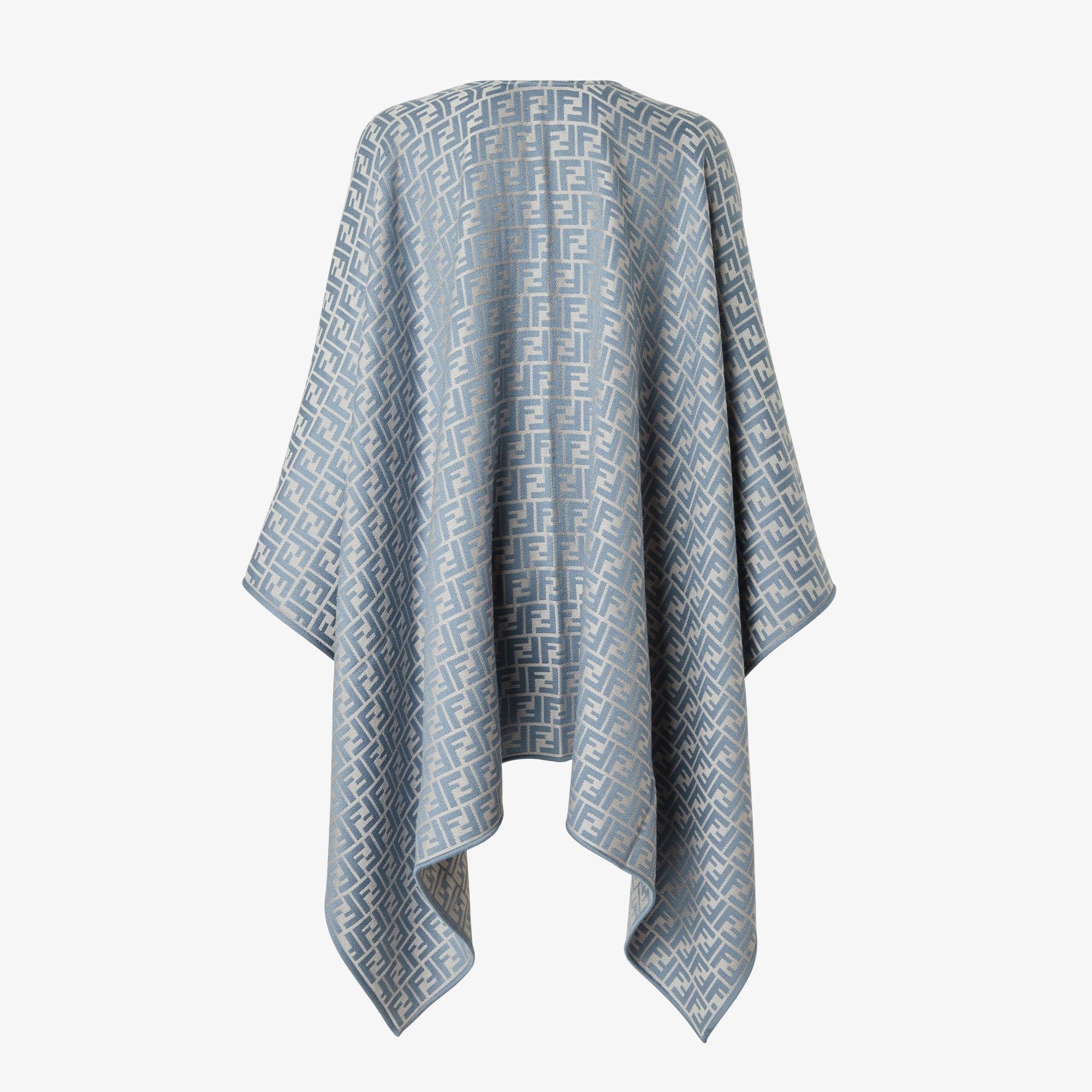 PonchoPoncho in blue wool and silk Product Image