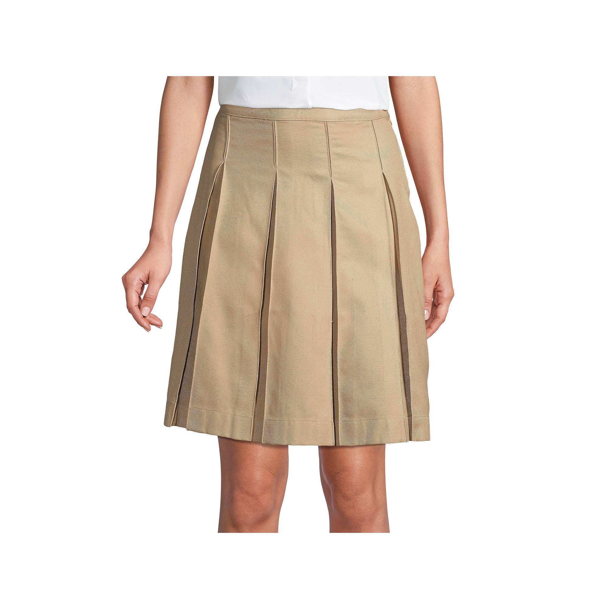 Womens Lands End School Uniform Twill Box Pleat Skirt Product Image