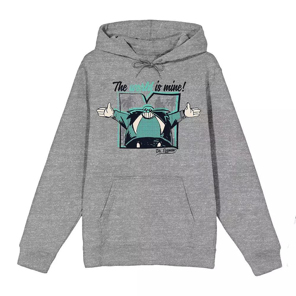 Men's Sonic The Hedgehog Dr. Eggman Hoodie, Size: XL, Gray Product Image