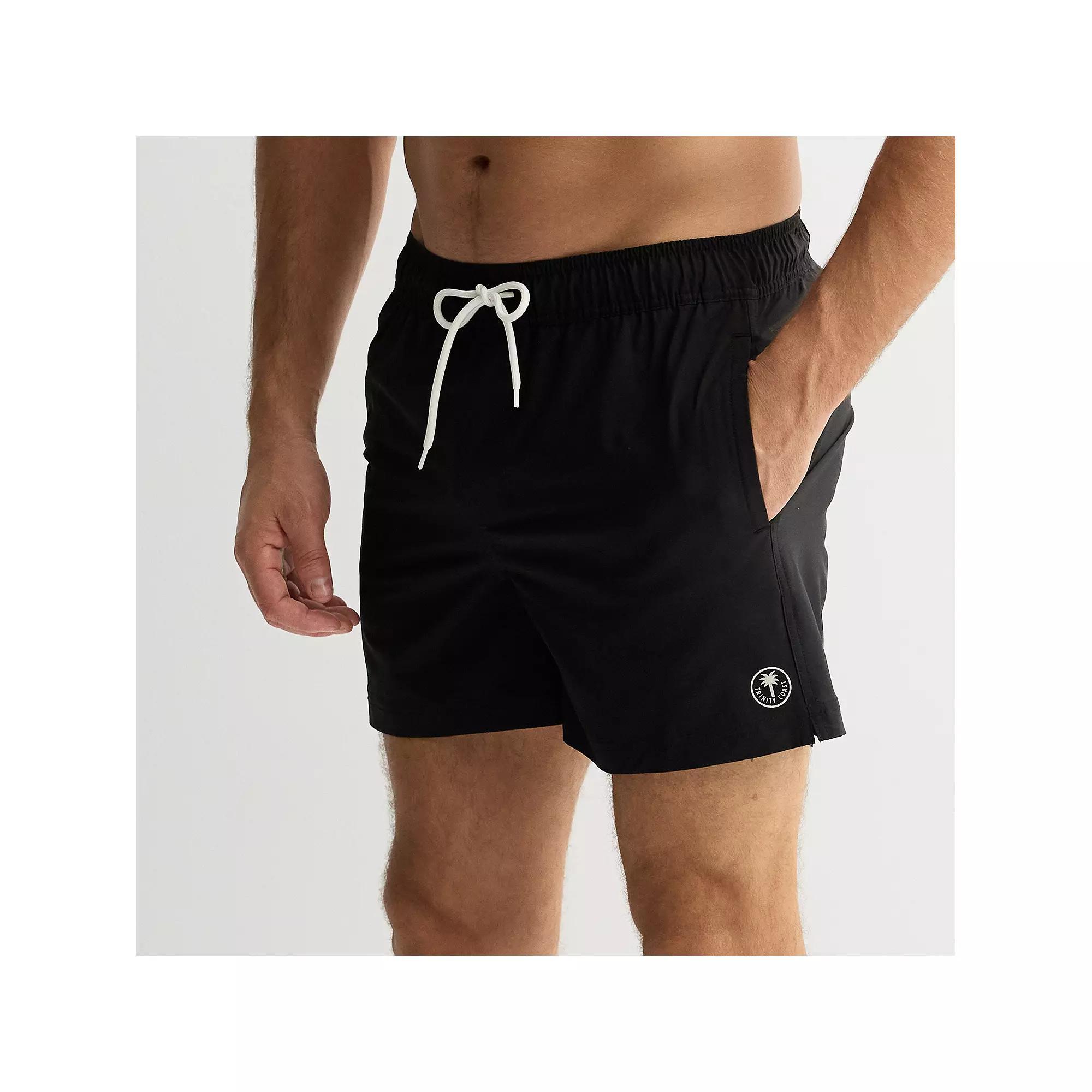 Men's Trinity Coast 5" Swim Trunks, Size: Small 5 INCH, Night Black Product Image