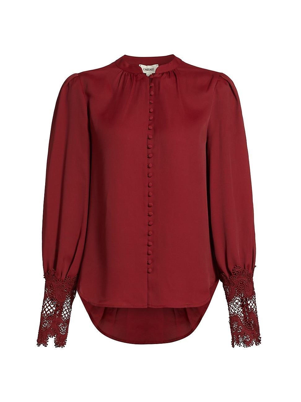 LAgence Ava Lace Cuff Blouse Product Image