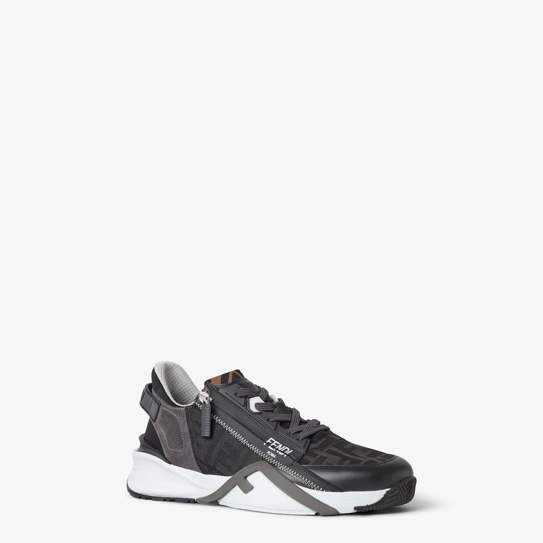 Fendi Flow SneakersBlack FF Jacquard running shoes Product Image