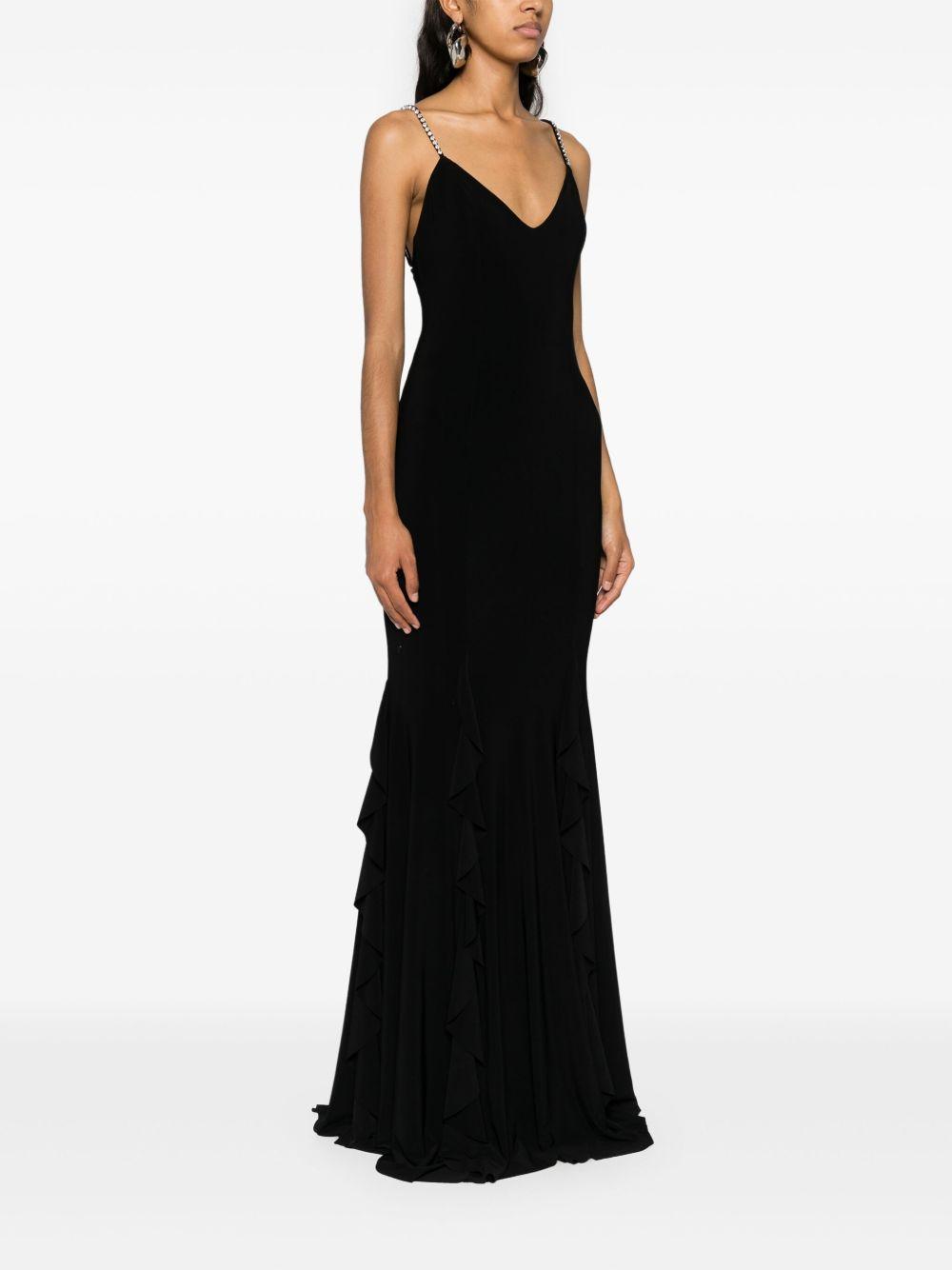 ruffled chiffon maxi dress Product Image