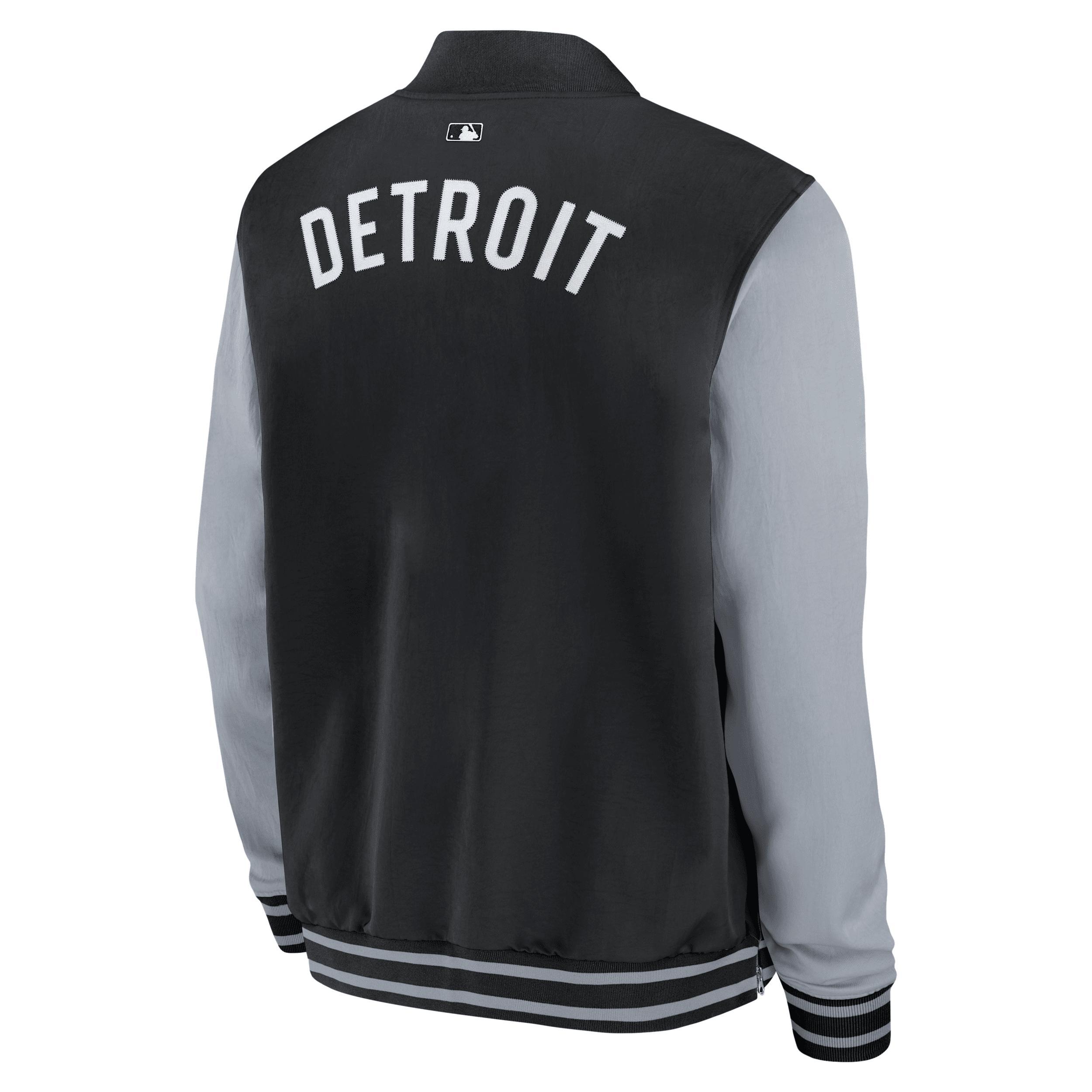Detroit Tigers Authentic Collection Dugout Nike Men's MLB Full-Zip Bomber Jacket Product Image