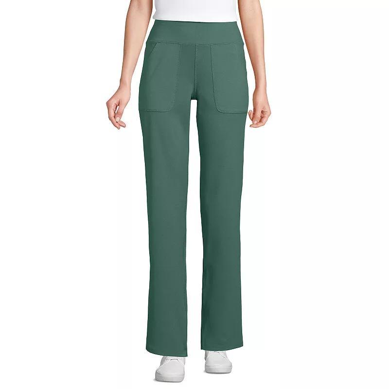 Petite Lands' End Active Hi Impact HR Straight Leg Pants, Women's, Size: Small Petite, Black Product Image
