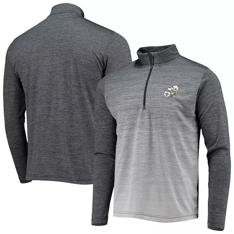 Mens Antigua /Heathered Gray New Orleans Saints Throwback Cycle Quarter-Zip Jacket Product Image