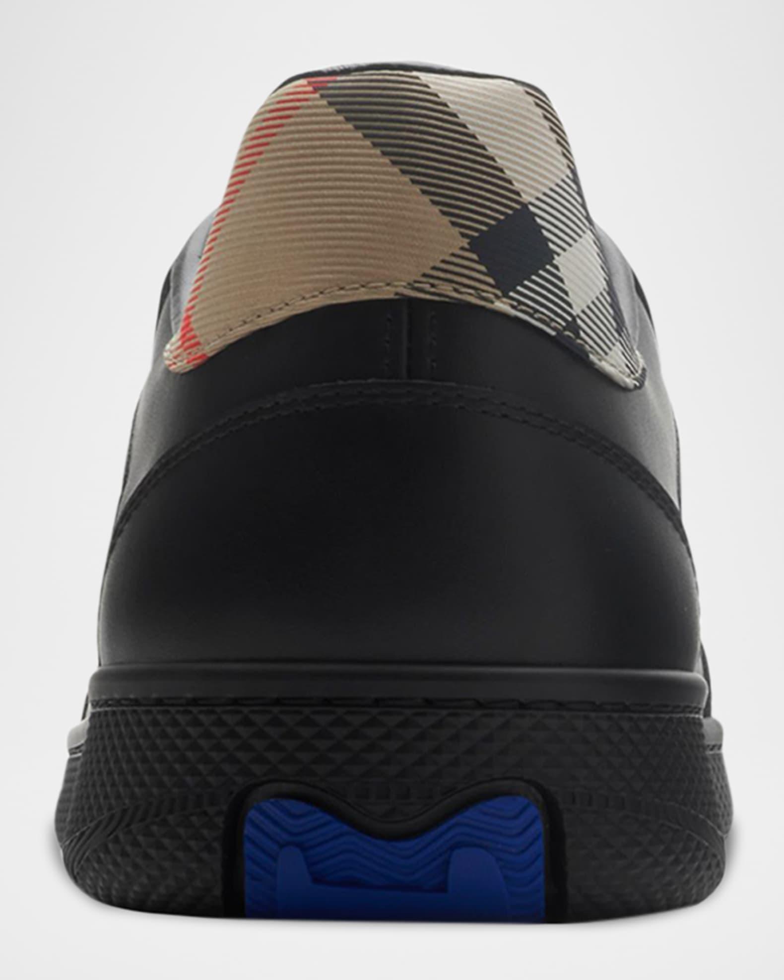 Men's Terrace Leather and Check Low-Top Sneakers Product Image