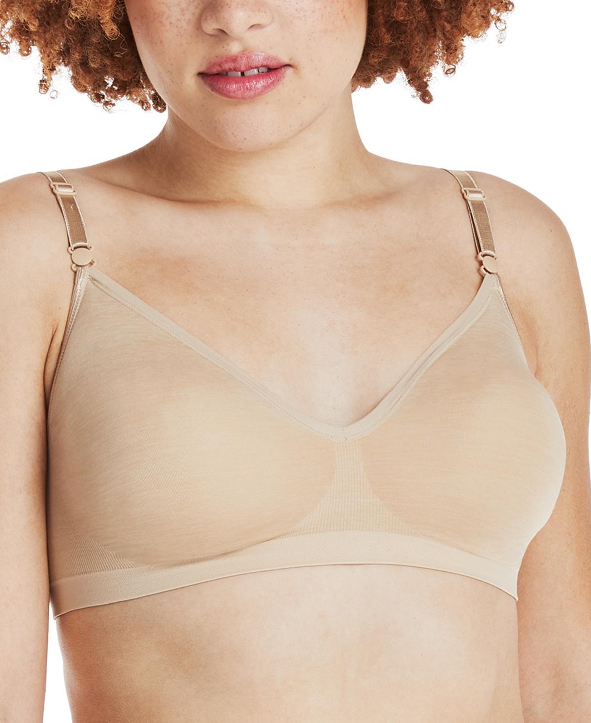 Hanes Comfy Support Womens Wireless T-Shirt Bra, Comfort Flex Fit Nude Heather XL Product Image