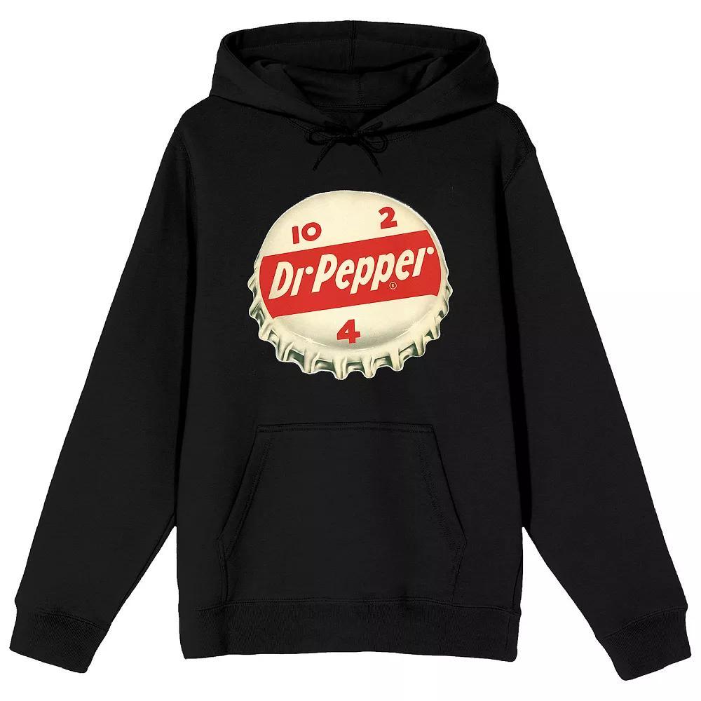 Men's Dr. Pepper Bottle Cap Hoodie, Size: Small, Black Product Image