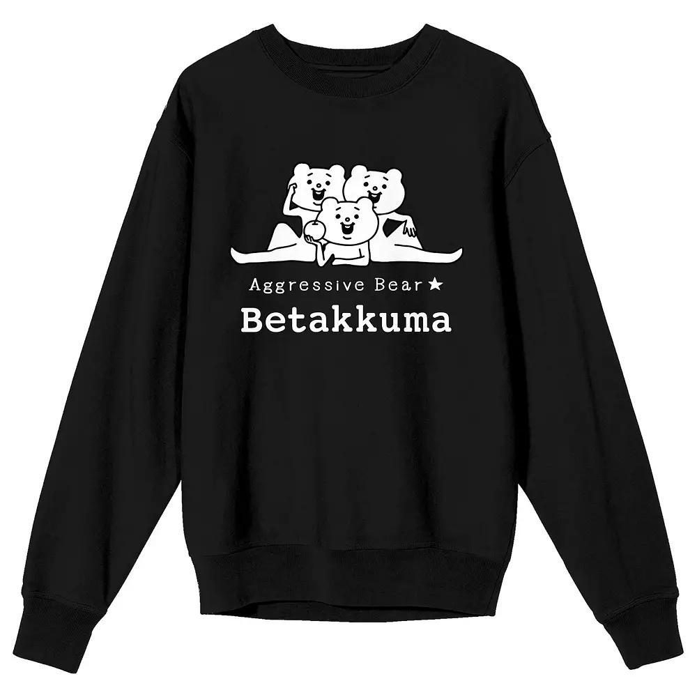 Juniors' Betakkuma Gymnasts Together Graphic Sweatshirt, Women's, Size: XXL, Black Product Image
