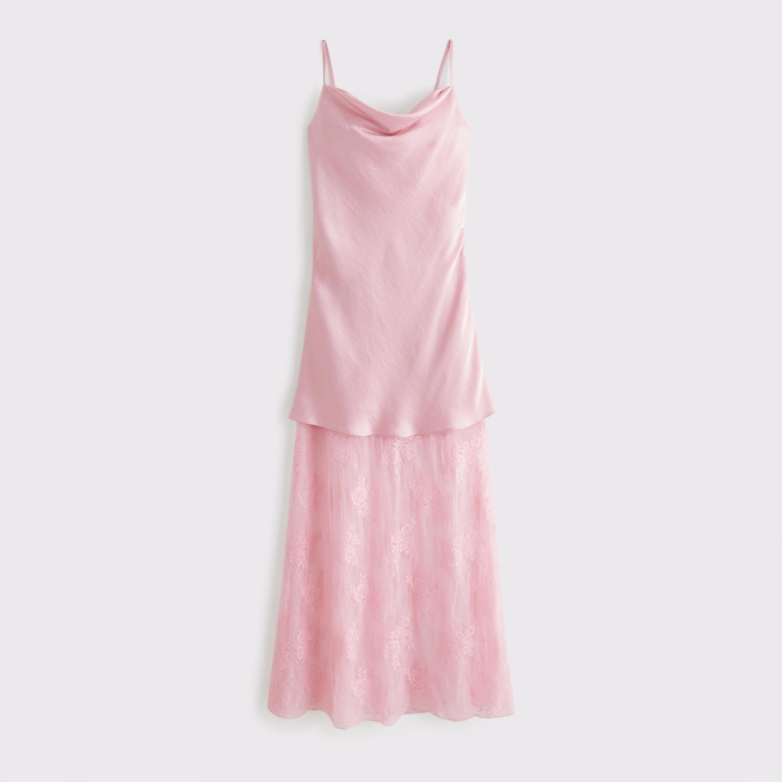 Cowl Neck Lace Maxi Dress Product Image