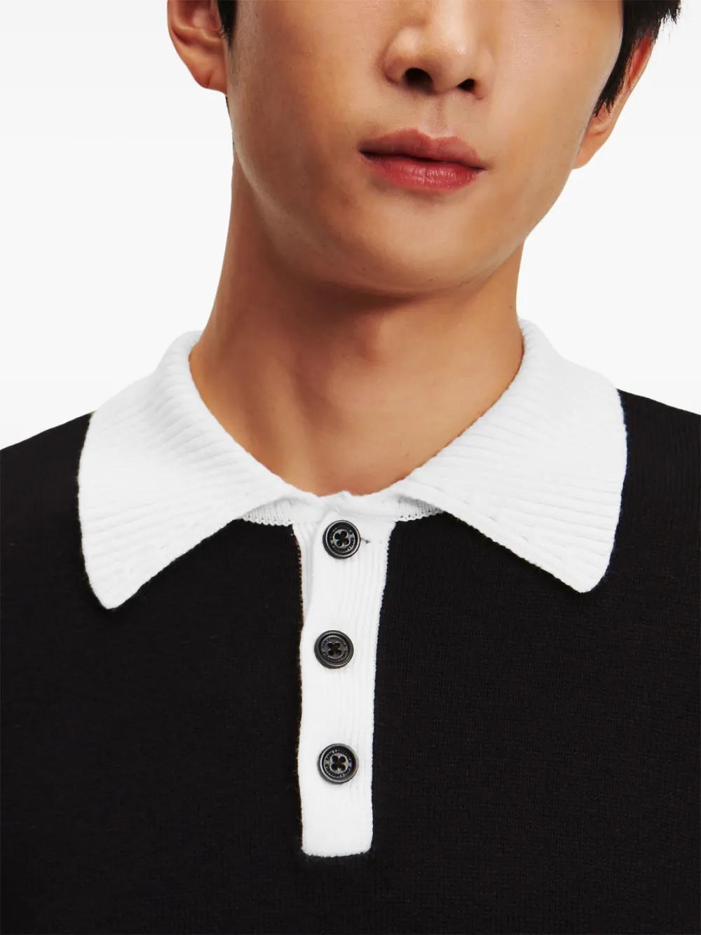 knitted polo shirt Product Image
