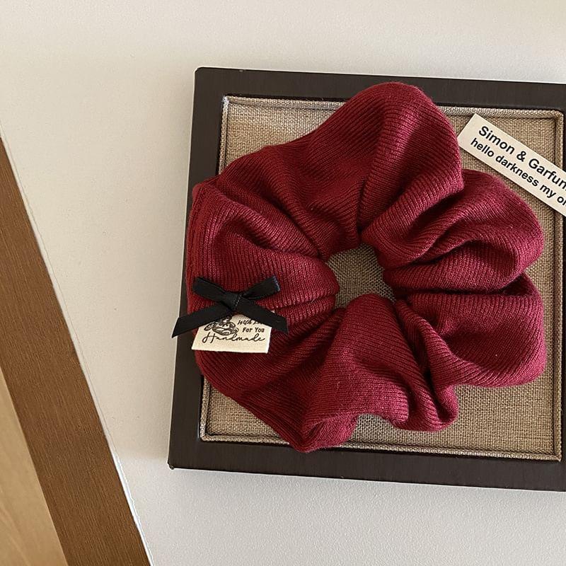 Bow Accent Plain Scrunchie Product Image