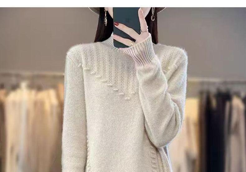 Mock Neck Sheath Sweater Dress Product Image