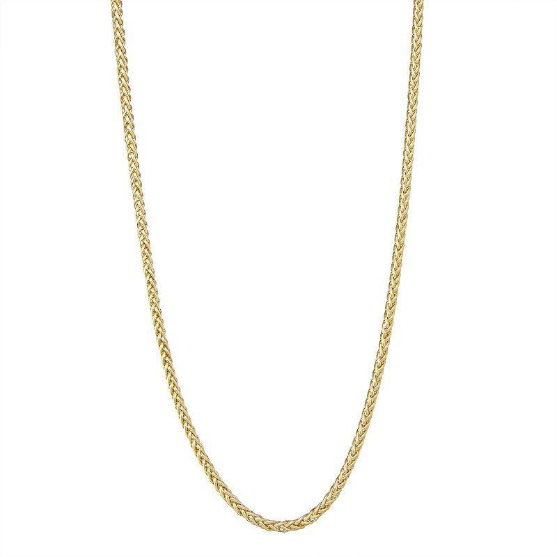 Jordan Blue Men's 14k Gold Wheat Chain Necklace, Size: 18", Yellow Product Image
