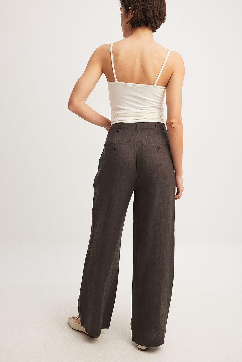 Linen Wide Leg Pants Product Image